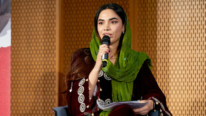The Afghan publicist and women's rights activist Wazmah Tokhi