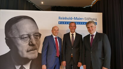 Die Enkel von Theodor Heuss und Reinhold Maier mit Jochen Haußmann