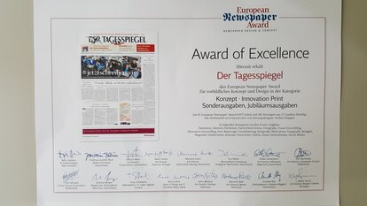 Newspaper award