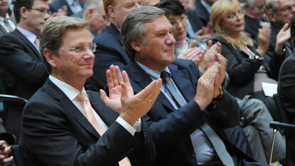  Guido Westerwelle  und Wolfgang Gerhardt beim Karlsruher Verfassungsdialog 2006