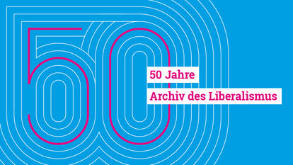 Logo 50 Jahre Archiv des Liberalismus