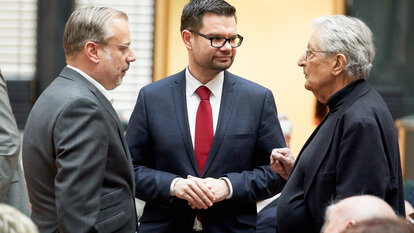 Steffen Saebisch, Marco Buschmann und Gerhart Baum