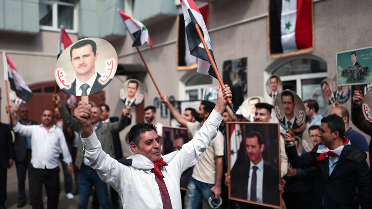 Unterstützer von Diktator Al-Assad
