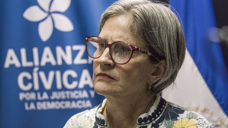 Kitty Monterey, Vorsitzende der nicaraguanischen Oppositionspartei Ciudadanos por la Libertad.