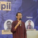 Nanang Sunandar (Direktur Eksekutif INDEKS) memberikan sambutan