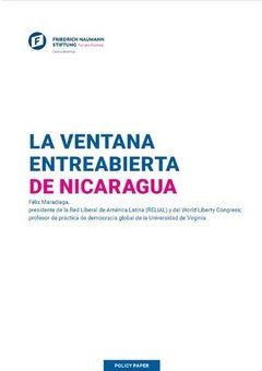 La ventana entreabierta de Nicaragua: escenarios para una transición democrática