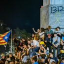 Die Proteste in Barcelona halten an.