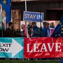 Brexit Gegner und Befürworter 