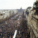 Großdemonstration auf dem Wenzelsplatz am 27. November 1989 in Prag