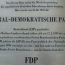 Gedenktafel zur Gründung der Liberal-Demokratischen Partei Deutschlands LDP