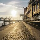 Sonnenuntergang am Hamburger Hafen