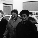 People walking on a street in GDR