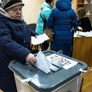 Wählerin stimmt bei Parlamentswahl in Moldau 