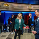 Die Spitzenkandidaten der verschiedenen Parteien bei einer Debatte im niederländischen Fernsehen