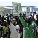 Demonstration for the re-election of Zambian President Edgar Lungu