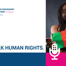 Cover der 6. Episode des Podcasts "Let's Talk Human Rights"