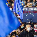 Bei der Pro-EU-Demonstrationen "Wir bleiben in der EU" demonstrierten Tausende im ganzen Land