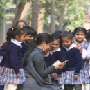 Teacher sharing the app with students