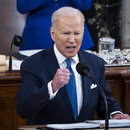 Der amerikanische Präsident Joe Biden bei seiner ersten Lage der Nation am 01. März 20022