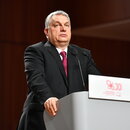 Der ungarische Ministerpräsident Viktor Orban während einer Pressekonferenz