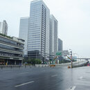 An empty road in Chengdu, Sichuan province