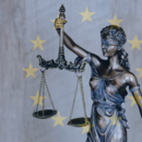 Justice and EU flag