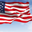 The national flag of the United States of America 