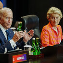 Joe Biden, Präsident der Vereinigten Staaten von Amerika USA, und Ursula von der Leyen, Präsidentin der Europäischen Kommission