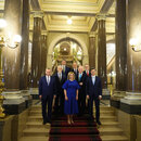 Presidential candidates pose for a photo