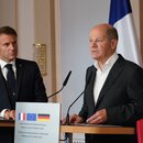 Bundeskanzler Olaf Scholz und Emmanuel Macron