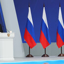 Der russische Präsident Wladimir Putin hält seine Rede zur Lage der Nation in Moskau, Russland,Der russische Präsident Wladimir Putin hält seine Rede zur Lage der Nation in Moskau, Russland,