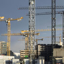 Baukräne auf der Europacity.