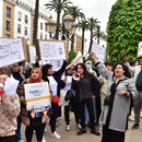Women gather to mark the International Women's Day in Rabat, Morocco