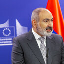 Armenian Prime Minister Nikol Pashinyan attends a high-level meeting between the EU, the US and Armenia to support Armenia's resilience in Brussels,