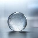 Glass sphere of planet Earth