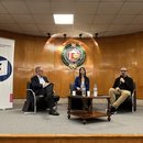 Dr. Hans-Dieter Holtzmann, Project Director of the Friedrich Naumann Foundation in Argentina, Brazil, Paraguay and Uruguay, and Gustavo Marangoni, a distinguished political analyst and university professor.
