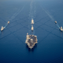 Ships from Standing NATO Maritime Group 2 sail in the Mediterranean Sea