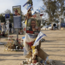 Photos of hostages at the Nova music festival in southern Israel near the border with the Gaza Strip, where hundreds of revellers were killed or kidnapped by Hamas