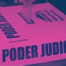 Ballot placed in ballotbox with the text "Judiciary power"