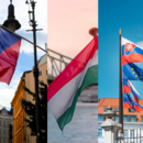 Flags of Hungary, Slovakia and Czechia