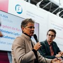 Ministerin Lydia Hüskens und Benno Lehmann im Gespräch