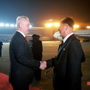 Russian Minister of Defence leaving North Korea