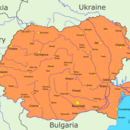 Map showing a potential union of Romania and Republic of Moldova, including Transnistria. 