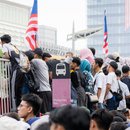 Crowd in a demonstration in Malaysia
