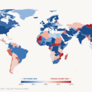 world map china share