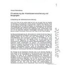 Privatisierung der Arbeitslosenversicherung und Bürgergeld