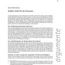 Stabiles Geld für die Eurozone