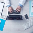 Doctor working at his desk