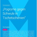 Fokus Menschenrechte: „Pogrome in Tschetschenien“