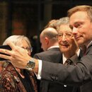 Generationsübergreifend - Gerhart Baum mit FDP-Chef Christian Lindner. 